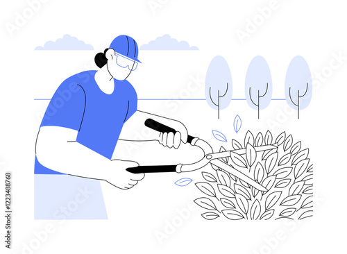 Gardener service isolated cartoon vector illustrations.
