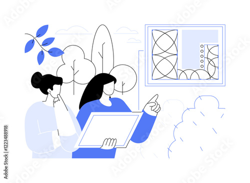 Garden designer isolated cartoon vector illustrations.