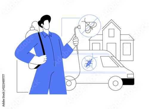 Pest control service isolated cartoon vector illustrations.