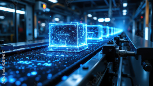 Wallpaper Mural Futuristic factory with advanced robotics and automation systems. Torontodigital.ca