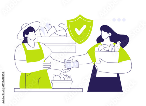 Safe food availability abstract concept vector illustration.