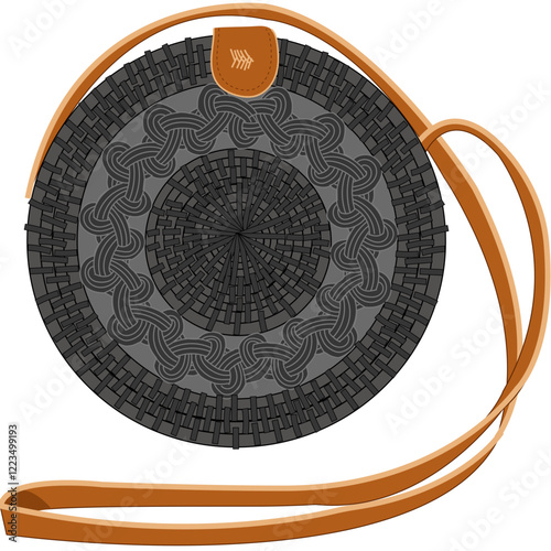 Round Rattan Bali Bag