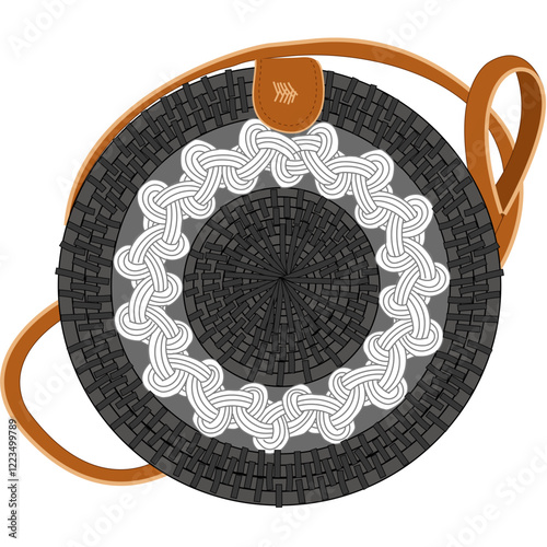 Round Rattan Bali Bag