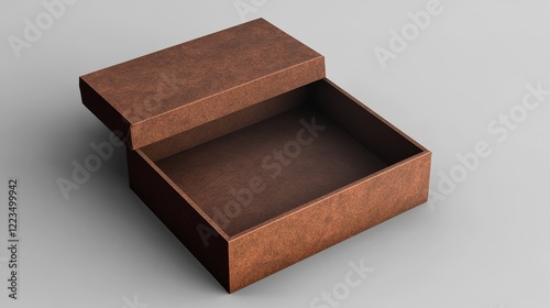 Open slide box mockup. Realistic vector illustration set of brown blank carton package with sleeve. Empty pack in form of drawer for gift or goods postage concept. Cardboard matchbox template.