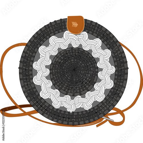 Round Rattan Bali Bag