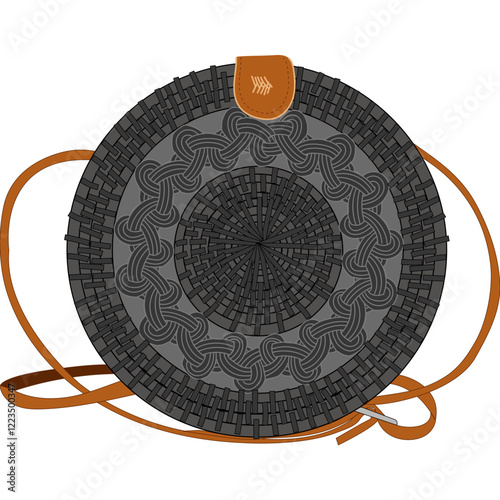 Round Rattan Bali Bag