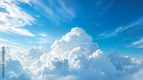  Majestic Cumulus Clouds in a Clear Blue Sky