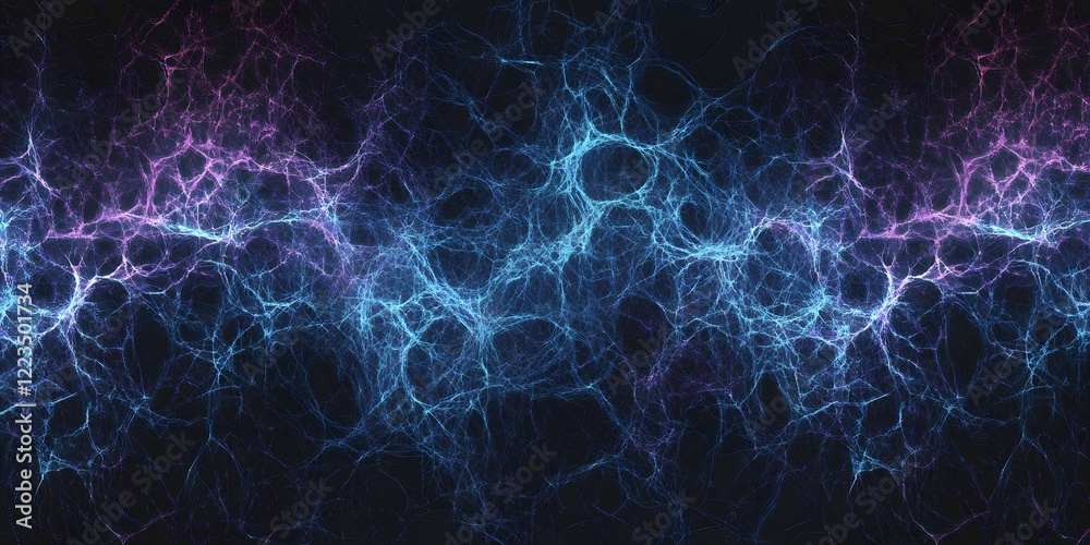 abstract blue background with lightning