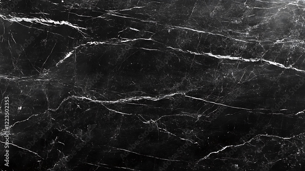 Black Marble Texture With White Veins