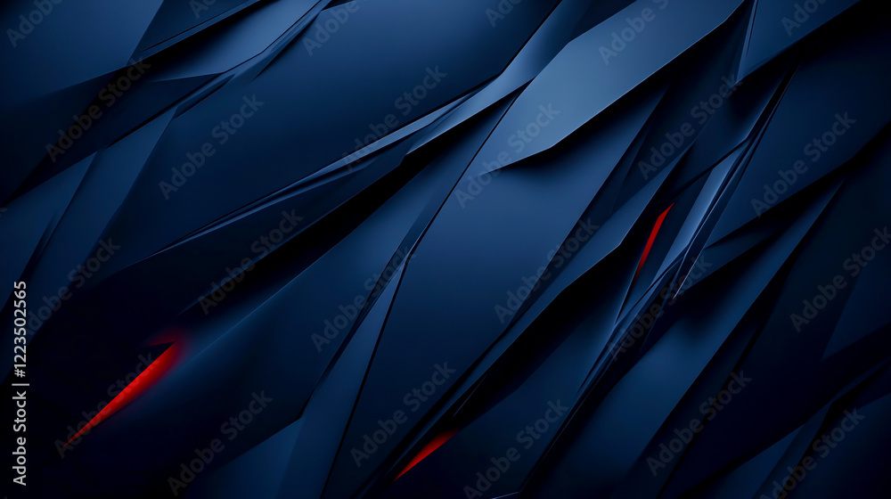 Obraz premium Contemporary abstract gradient banner with a dark navy blue background, featuring sleek and modern design elements