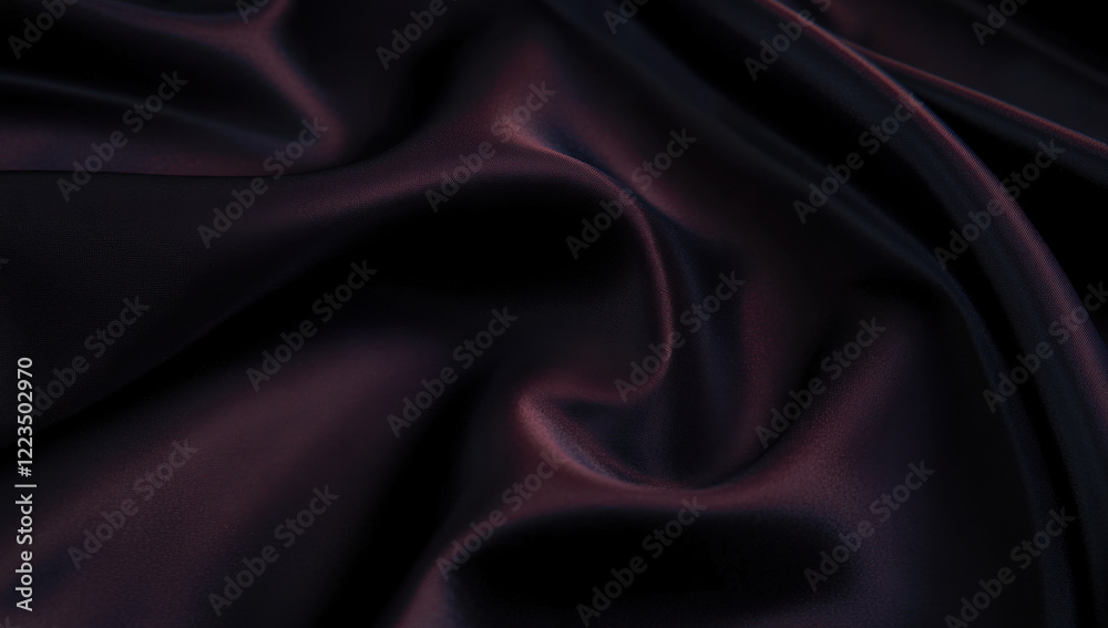 Fototapeta premium Black dark gray purple burgundy red background. Silk satin fabric. Luxury elegant beauty premium rich. Shiny glitter shimmer silky. Drapery fold crease. Christmas birthday Valentine romance festival.
