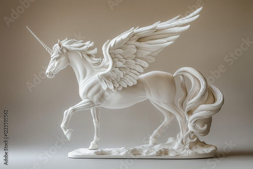 white horse on a white background