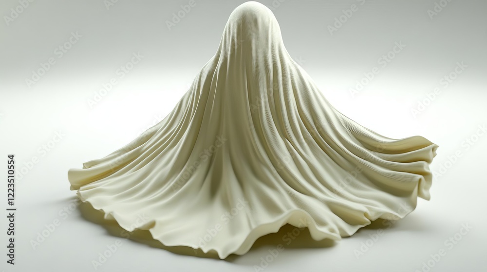 Naklejka premium Draped fabric sculpture