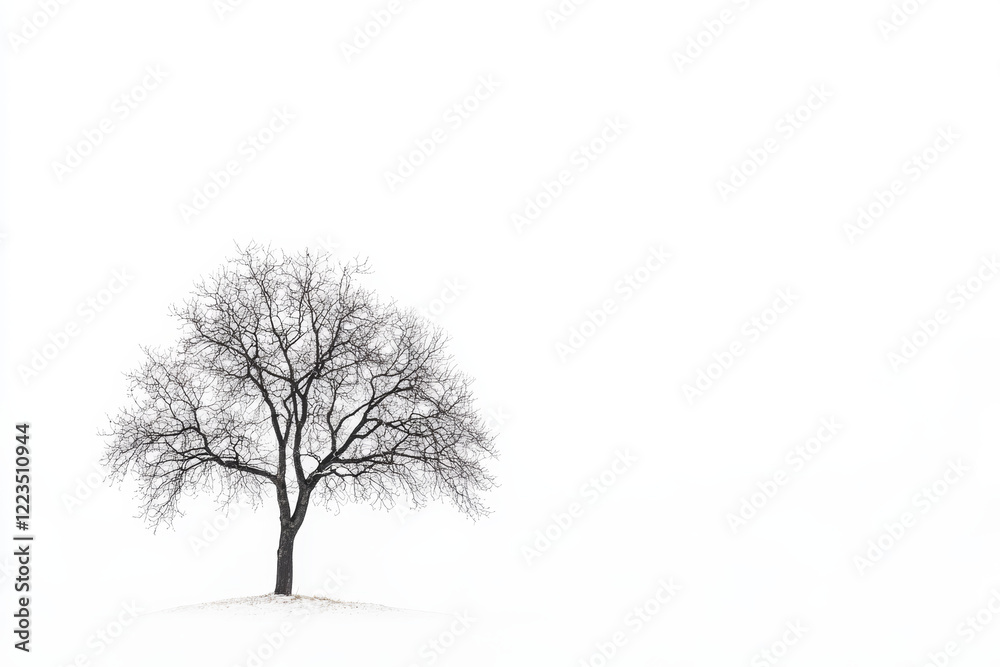 Obraz premium tree isolated white background copy space