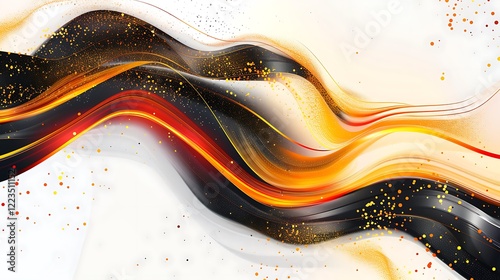 Black, Brown, Red, Burnt Orange, Amber, Yellow, Gold, and White Abstract Background, Blending Warm Earthy and Vibrant Tones to Create a Rich, Inviting, and Dynamic Visual Experience