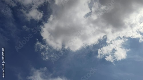 Wallpaper Mural White clouds and sun light rays in 4k resolution atmosphere sunset, natural cloudy weather Torontodigital.ca