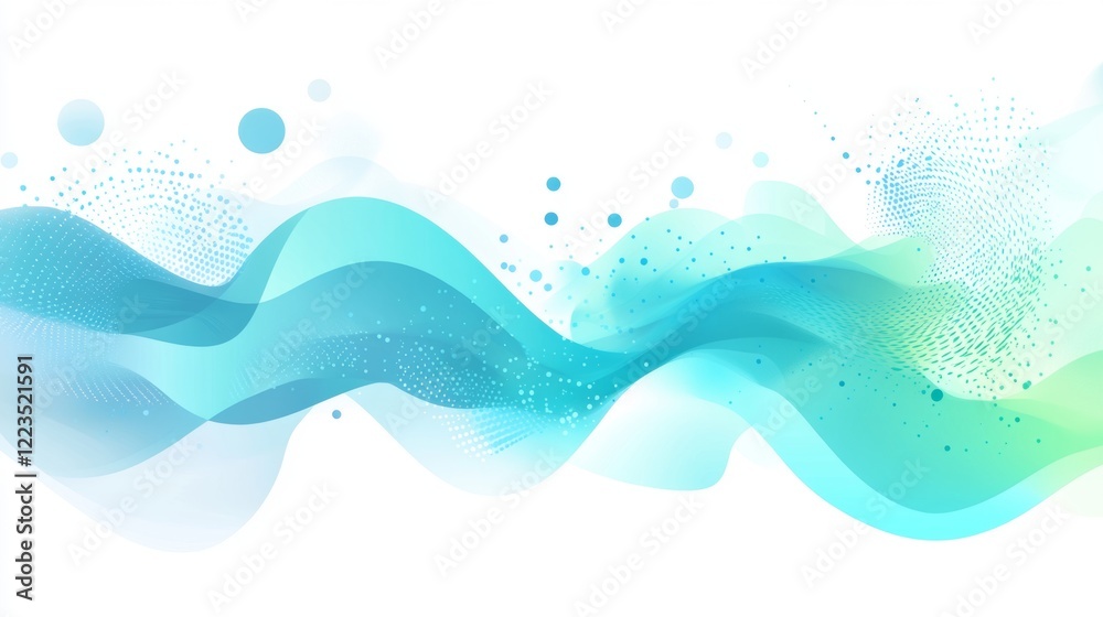 Serene Blue Wave Abstract: A Gentle, Flowing Design Serene Blue Wave Abstract: A Gentle, Flowing Design