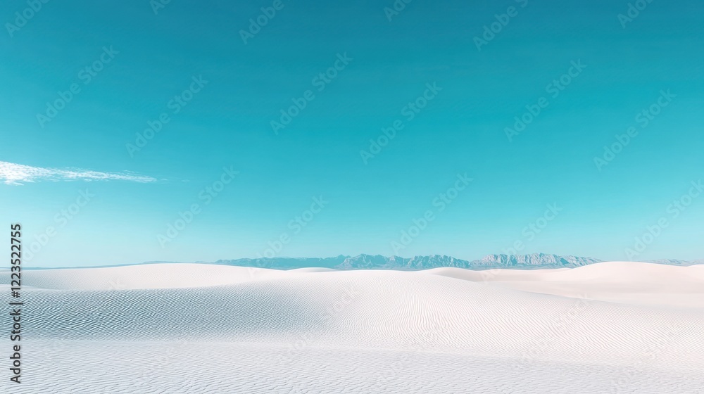 White Sand Dunes Under a Turquoise Sky White Sand Dunes Under a Turquoise Sky
