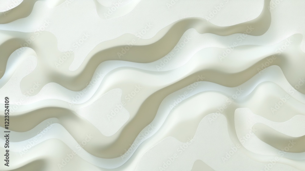 Obraz premium Abstract White Wave Pattern Background Design