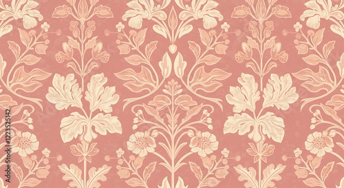 Wallpaper Mural Dreamy Pastel Folk Flowers & Plants, Seamless Pattern, Naive Girly Psychedelic Botanical Design Torontodigital.ca