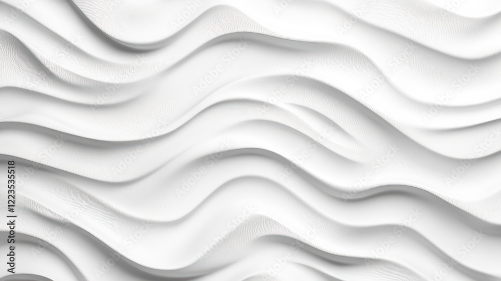 Obraz premium White Abstract Wavy Lines Background Texture Design