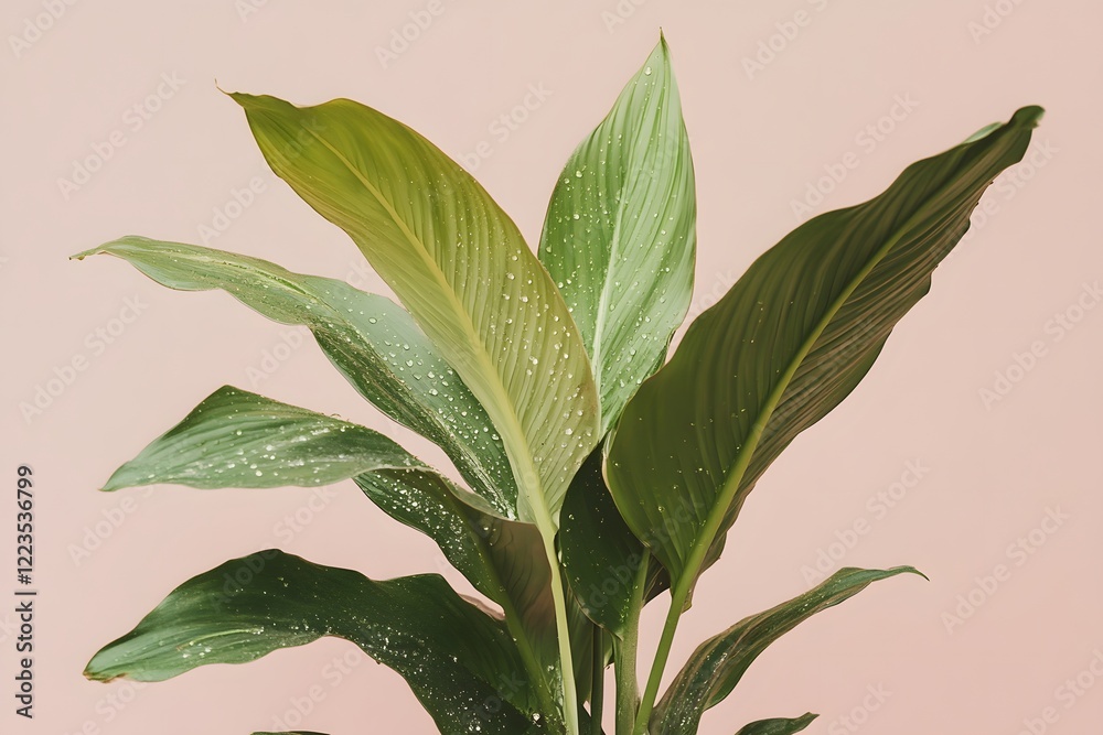 Obraz premium green leaves on white background