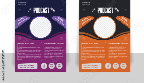 Podcast Flyer design for music brand
