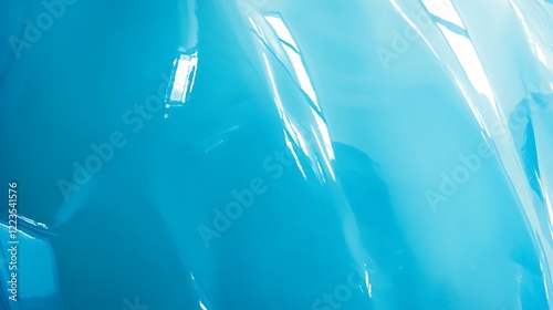 Abstract Blue Glossy Surface Texture Background photo