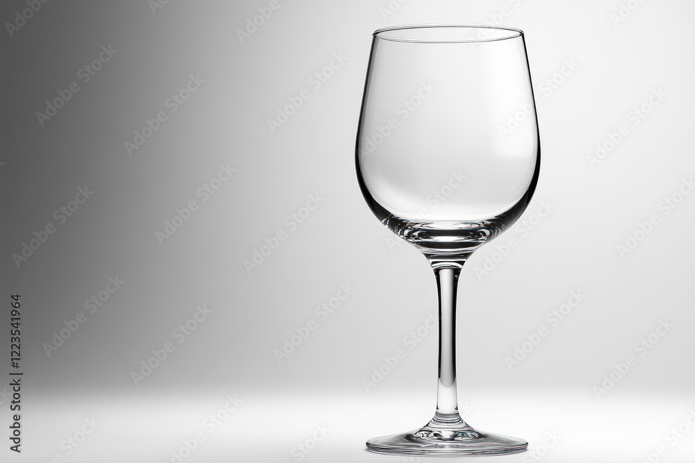 glass goblet on a stem. It is made in a classic style, with transparent glass, a thin stem and a wide bowl. glass goblet on a stem. It is made in a classic style, with transparent glass, a thin stem and a wide bowl.