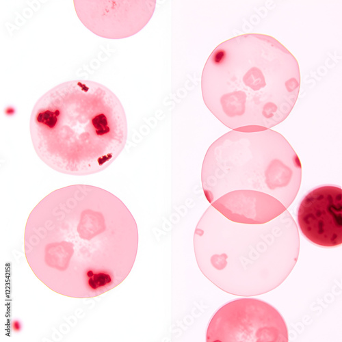 Anisocytosis anisochromia with both microcytic hypochromic and macrocytic hypochromic RBC with rouleaux formation, Dimorphic anemia. photo