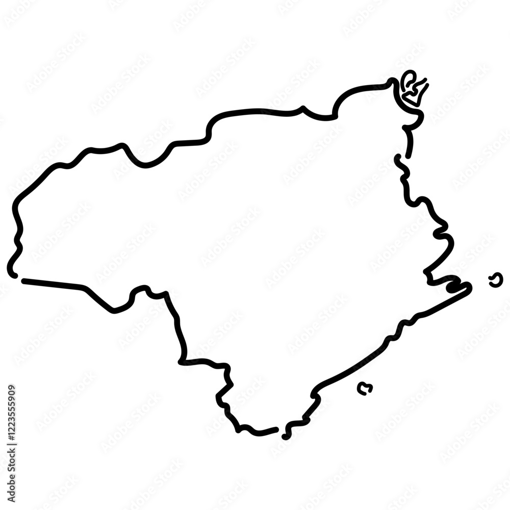 Obraz premium 手書きの日本_徳島県_02