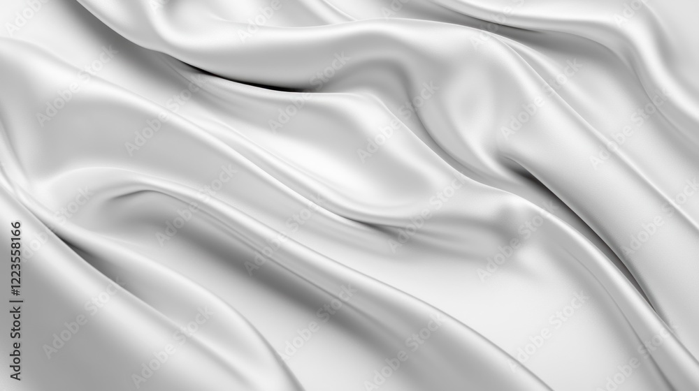 Elegant Draped White Silk Fabric Texture Elegant Draped White Silk Fabric Texture