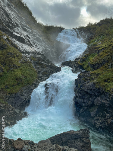 Kjasfossen Waterfall, Norway