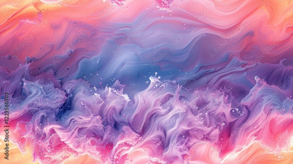 Fototapeta premium Dreamy Abstract Landscape With Soft Pastel Colors Creating an Ethereal Atmosphere