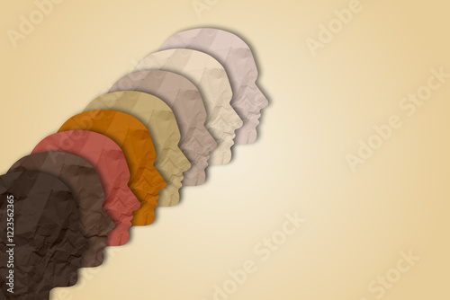 Danger of racism and racial politics concept and exploiting prejudice based on diversity ignorance and racist injustice in politics or law with 3D illustration elements.