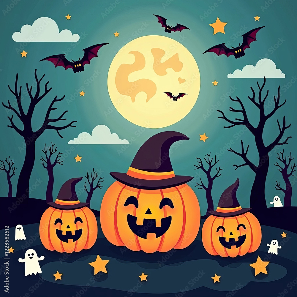 Fototapeta premium Hauntingly Happy Halloween Nights