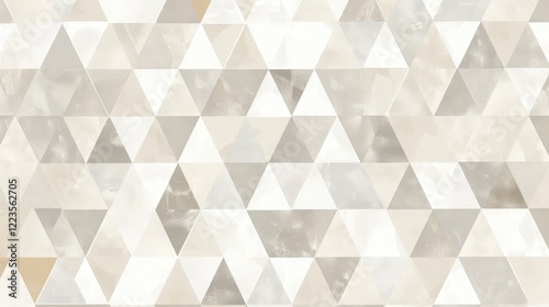 Geometric Wallpaper Featuring a Repeating Pattern of Soft Grey Triangles for Modern Interior Design