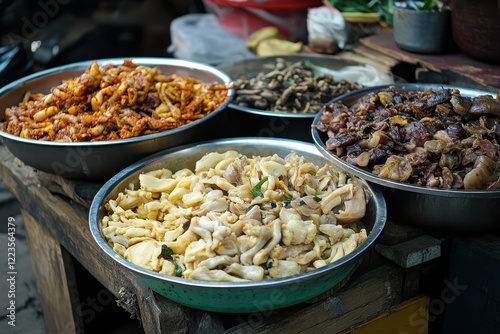 Indonesian cuisine featuring cow offal such as tripe photo