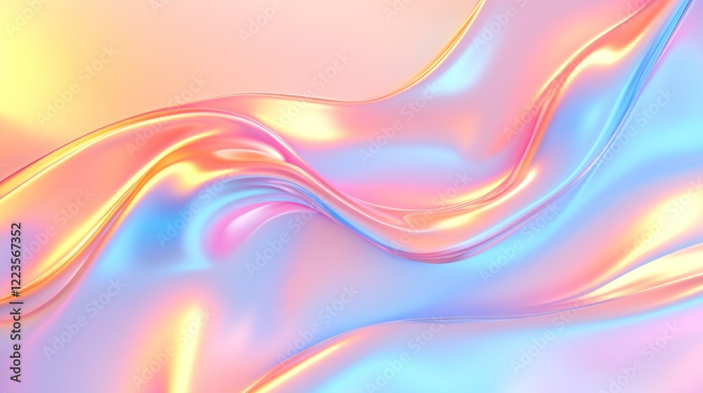 Obraz premium Abstract Pastel Waves Flowing Smoothly