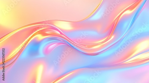 Wallpaper Mural Abstract Pastel Waves Flowing Smoothly Torontodigital.ca