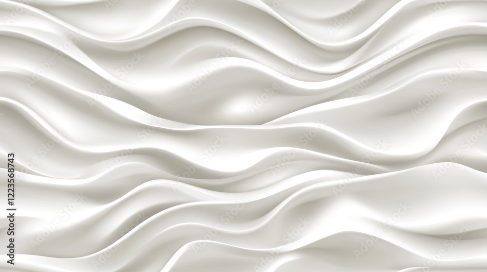 Obraz premium Abstract White Wave Pattern Background Design
