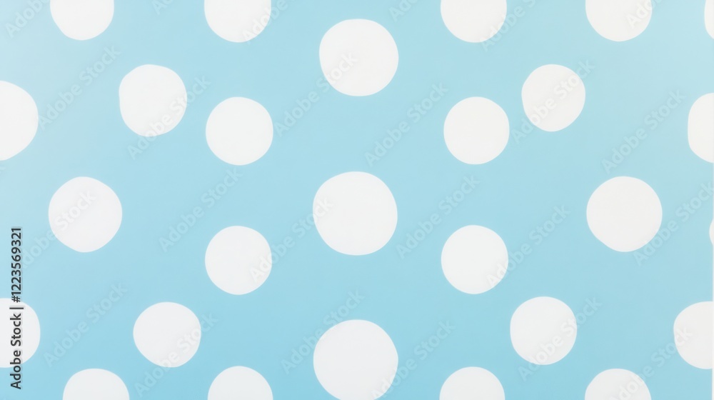 White Polka Dots on a Light Blue Background White Polka Dots on a Light Blue Background