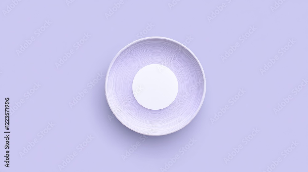 A Lavender Bowl with a White Circular Disc Inside A Lavender Bowl with a White Circular Disc Inside