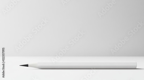 Wallpaper Mural White Pencil on a White Surface Background Torontodigital.ca