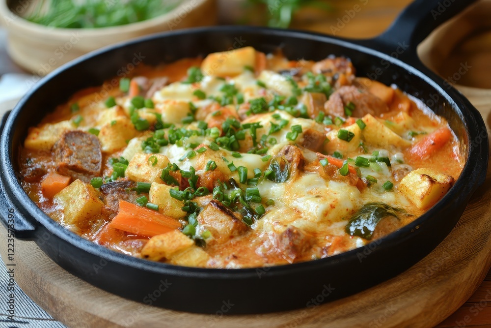 Korean stew packed with meat and vegetables Korean stew packed with meat and vegetables