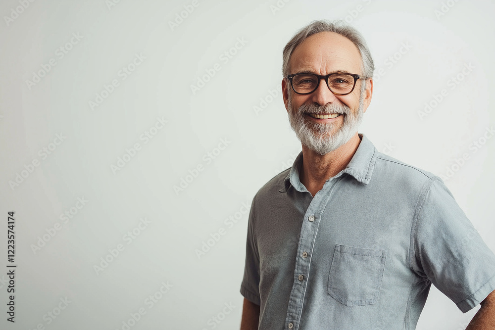 Fototapeta premium Confident man over a grey background