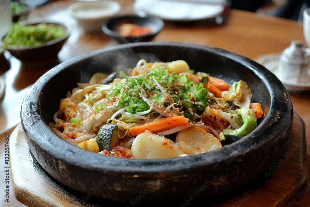 Korean style vegetable stir fried noodles Korean style vegetable stir fried noodles
