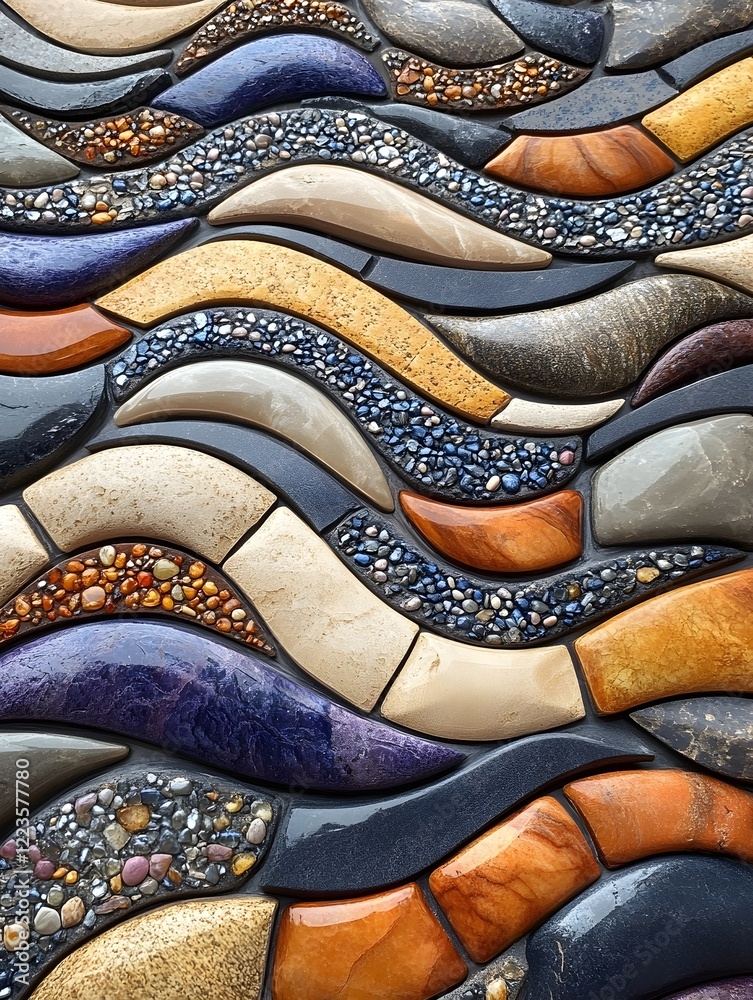 A flowing river with smooth pebbles visible under the crystal-clear water. A flowing river with smooth pebbles visible under the crystal-clear water.