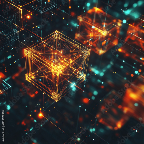 abstract background with glowing lights