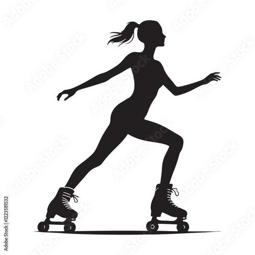 
Skating person silhouette with a minimalistic design approach - skating person silhouette - skating person vector - skating person illustration
